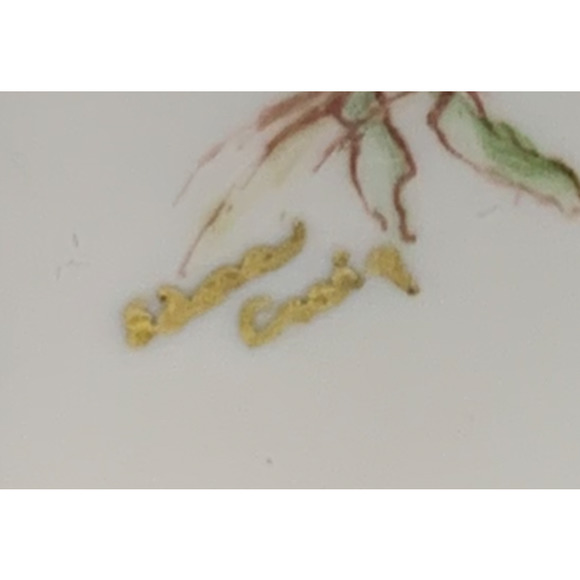 VTG Unique Signed Hand Painted Rectangular Trinket Dish - Picture 10 of 11